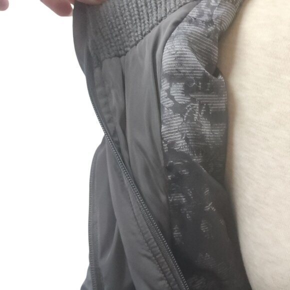 Jessica Simpson Womens Puffer Jacket With Ribbed Collar Size XL Gray - Picture 8 of 10